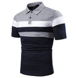 Kingz Short Sleeve Contrast Color Casual Tops Polos