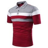 Kingz Short Sleeve Contrast Color Casual Tops Polos