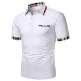 Kingz Short Sleeve Contrast Color Casual Tops Polos