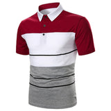 Kingz Short Sleeve Contrast Color Casual Tops Polos