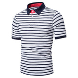 Kingz Short Sleeve Contrast Color Casual Tops Polos