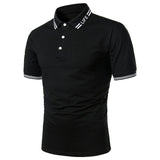Kingz Short Sleeve Contrast Color Casual Tops Polos