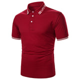 Kingz Short Sleeve Contrast Color Casual Tops Polos