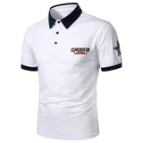 Kingz Short Sleeve Contrast Color Casual Tops Polos