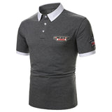 Kingz Short Sleeve Contrast Color Casual Tops Polos