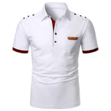 Kingz Short Sleeve Contrast Color Casual Tops Polos