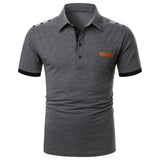 Kingz Short Sleeve Contrast Color Casual Tops Polos