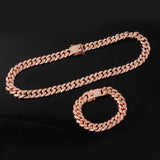 Miami Cuban Necklace, Watch & Bracelet Full Hip Hop Iced Out Set