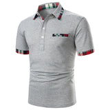 Kingz Short Sleeve Contrast Color Casual Tops Polos