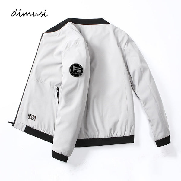 DIMUSI Men's Bomber Jackets Casual Outwear Windbreaker Coats Fashion