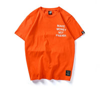 Cotton Short Sleeve Make Money Not Friends T-Shirts