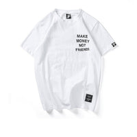 Cotton Short Sleeve Make Money Not Friends T-Shirts