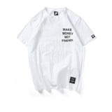 Cotton Short Sleeve Make Money Not Friends T-Shirts