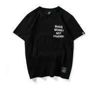 Cotton Short Sleeve Make Money Not Friends T-Shirts