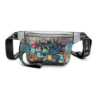 Hip Hop Potato Chips Graffiti Printed Waist Bags