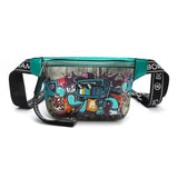 Hip Hop Potato Chips Graffiti Printed Waist Bags