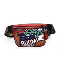 Hip Hop Potato Chips Graffiti Printed Waist Bags