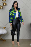 High Collar Full Sleeve Camouflage Jacket