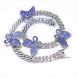 Iced Out 11MM Full Miami Butterfly Cuban Necklace & Bracelet