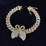 Iced Out 11MM Full Miami Butterfly Cuban Necklace & Bracelet