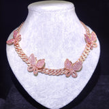 Iced Out 11MM Full Miami Butterfly Cuban Necklace & Bracelet