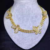 Iced Out 11MM Full Miami Butterfly Cuban Necklace & Bracelet