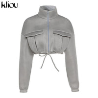 Women's Turtleneck Crop Jacket