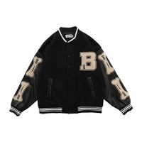 College Style Bomber Jacket Men Baseball Coats