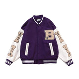 College Style Bomber Jacket Men Baseball Coats