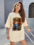 Dream Car Casual Short Sleeve Graphic Summer T-shirts Women's