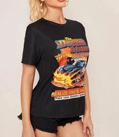 Dream Car Casual Short Sleeve Graphic Summer T-shirts Women's